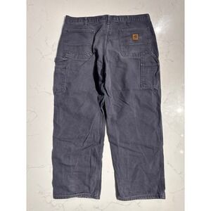 Carhartt Mens Relaxed Fit Dark Gray Canvas Work Pants